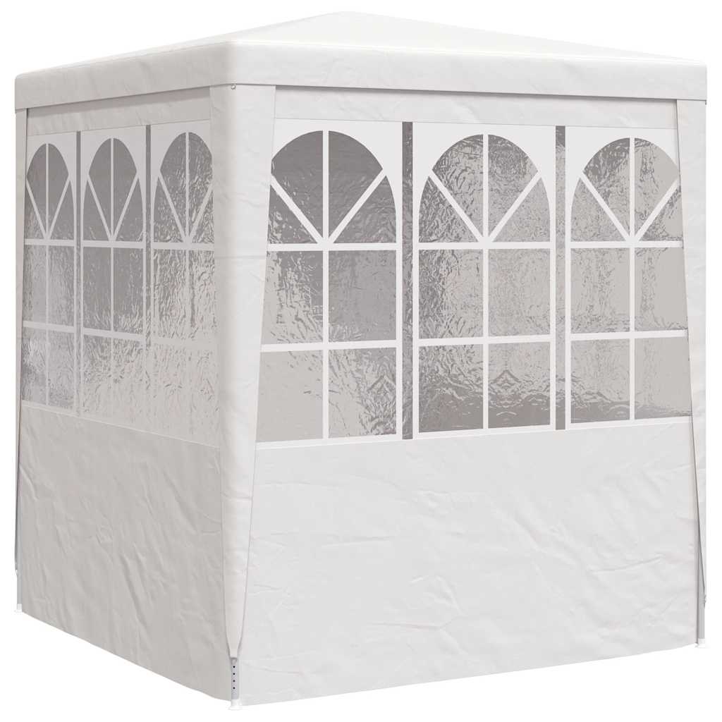 Professional Party Tent with Side Walls 2x2 m White 90 g/m²
