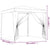 Party Tent with 4 Mesh Sidewalls 2.5x2.5 m White