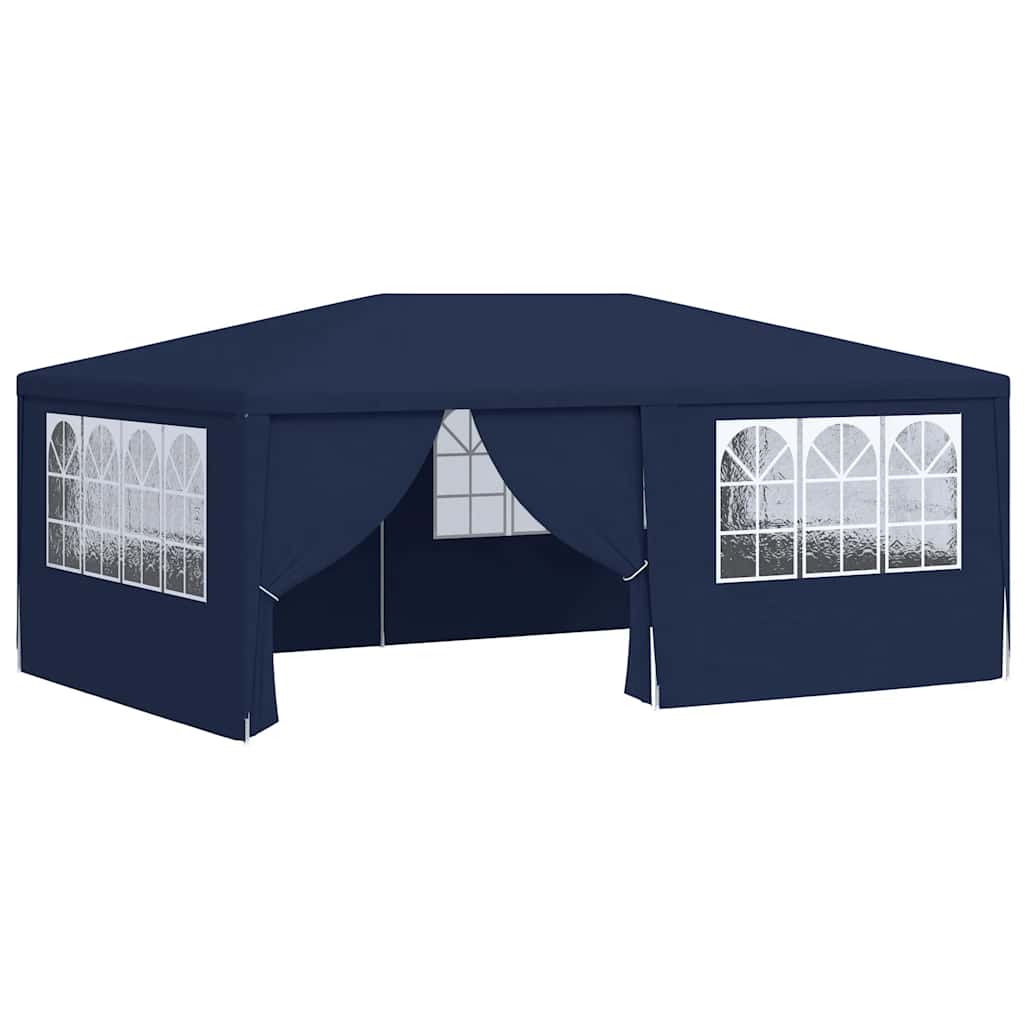 Professional Party Tent with Side Walls 4x6 m Blue 90 g/m²