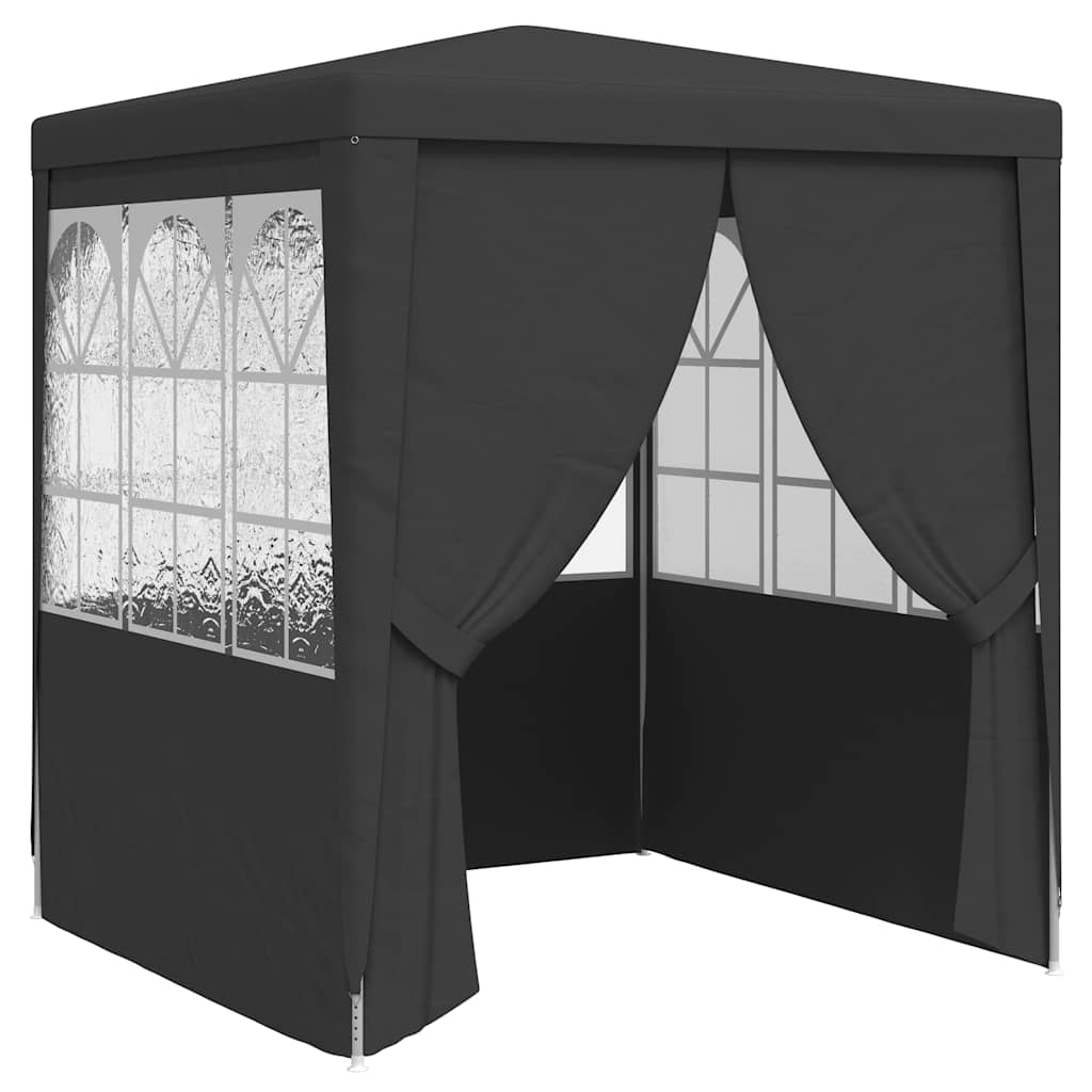 Professional Party Tent with Side Walls 2x2 m Anthracite 90 g/m²