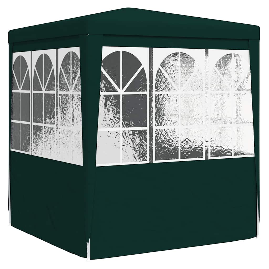 Professional Party Tent with Side Walls 2x2 m Green 90 g/m²