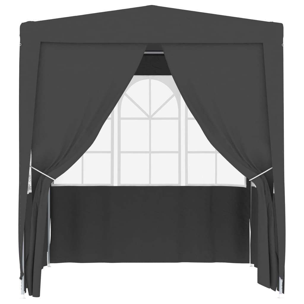 Professional Party Tent with Side Walls 2.5x2.5 m Anthracite 90 g/m²