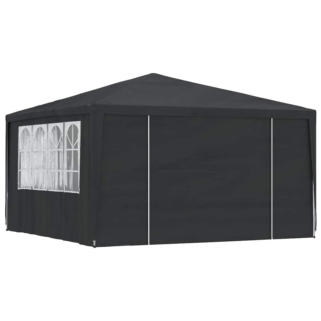 Professional Party Tent with Side Walls 4x4 m Anthracite 90 g/m²