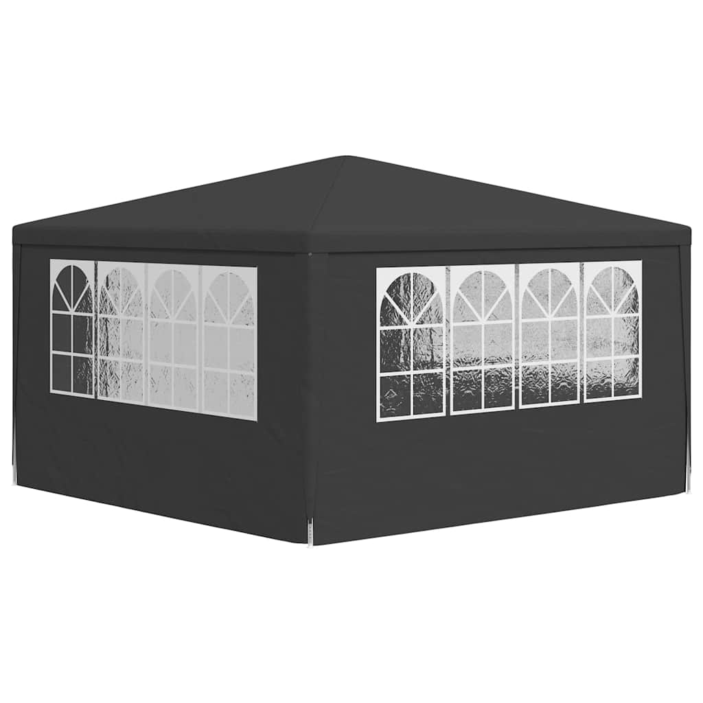 Professional Party Tent with Side Walls 4x4 m Anthracite 90 g/m²