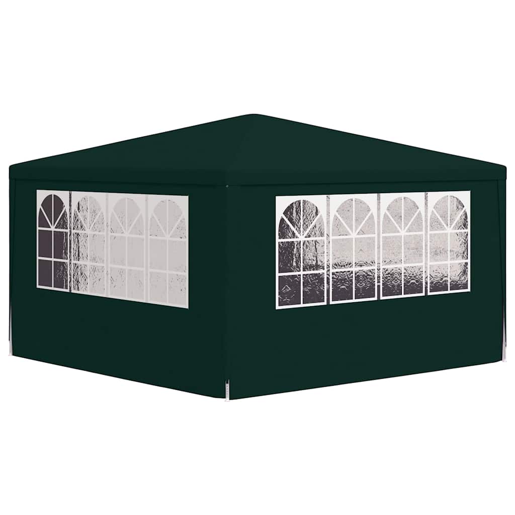 Professional Party Tent with Side Walls 4x4 m Green 90 g/m²