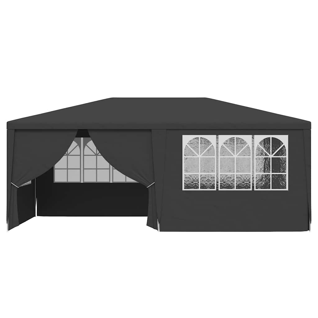 Professional Party Tent with Side Walls 4x6 m Anthracite 90 g/m²
