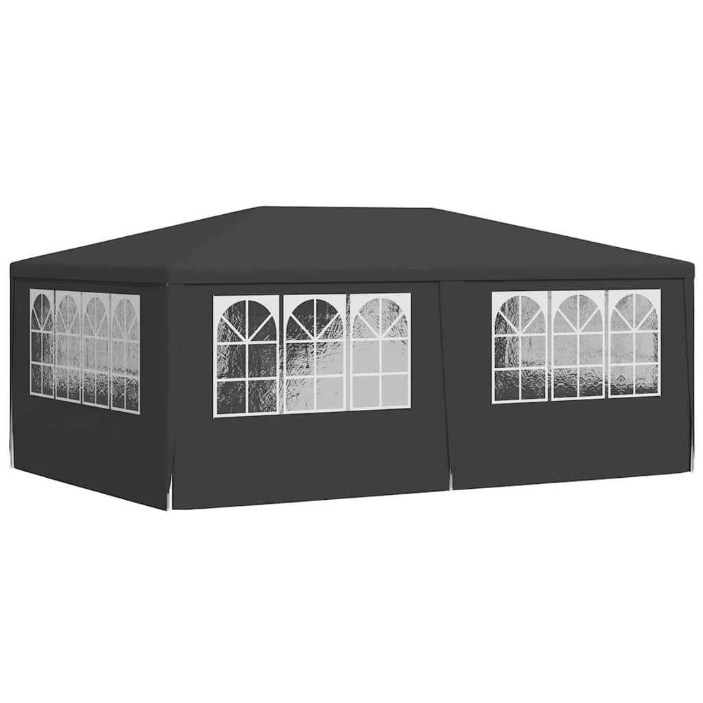 Professional Party Tent with Side Walls 4x6 m Anthracite 90 g/m²