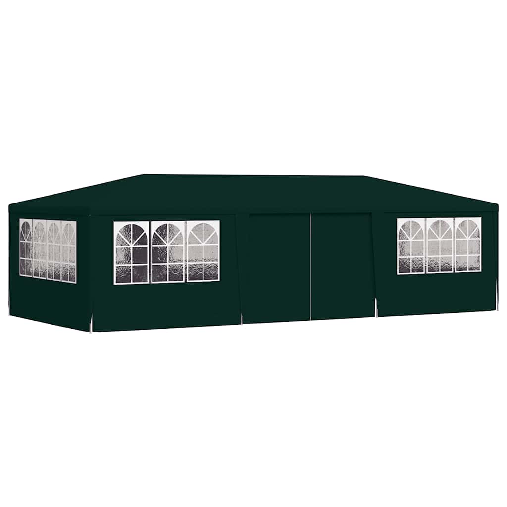 Professional Party Tent with Side Walls 4x9 m Green 90 g/m²