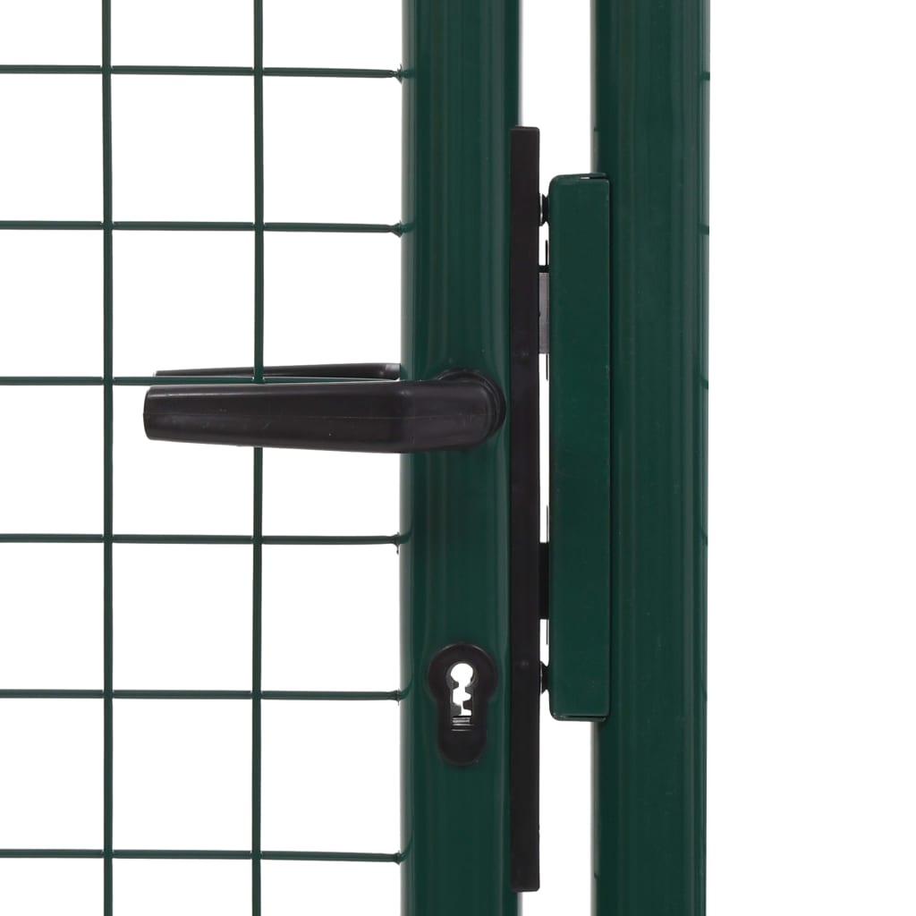 Fence Gate Steel 100x75 cm Green