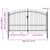 Fence Gate Double Door with Spike Top Steel 3x1.75 m Black