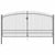 Double Door Fence Gate with Spear Top 400x248 cm
