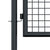 Mesh Garden Gate Galvanised Steel 100x250 cm Grey