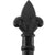 Fence Gate Double Door with Spike Top Steel 3x1.25 m Black