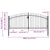 Fence Gate Double Door with Spike Top Steel 3x1.25 m Black
