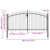 Fence Gate Double Door with Spike Top Steel 3x1.5 m Black