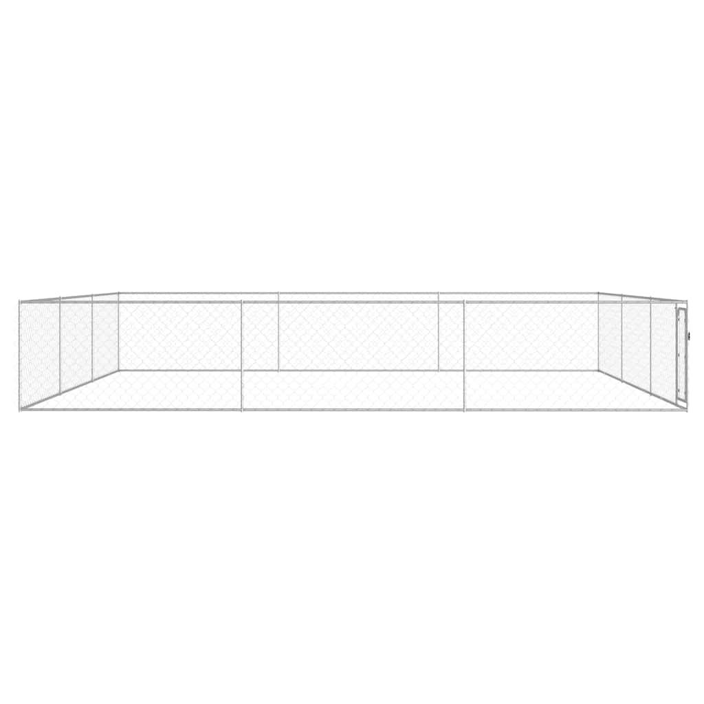Outdoor Dog Kennel Galvanised Steel 6x6x1 m
