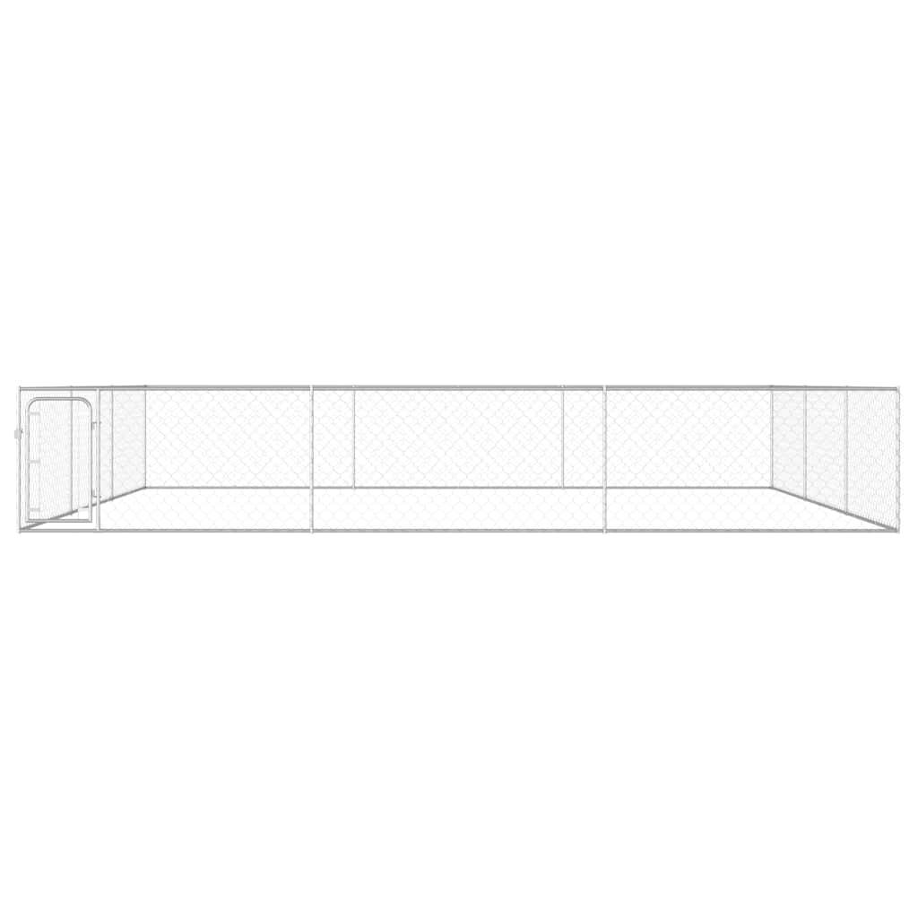 Outdoor Dog Kennel Galvanised Steel 6x6x1 m
