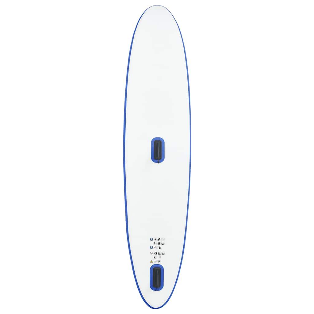 Inflatable Stand Up Paddleboard with Sail Set Blue and White