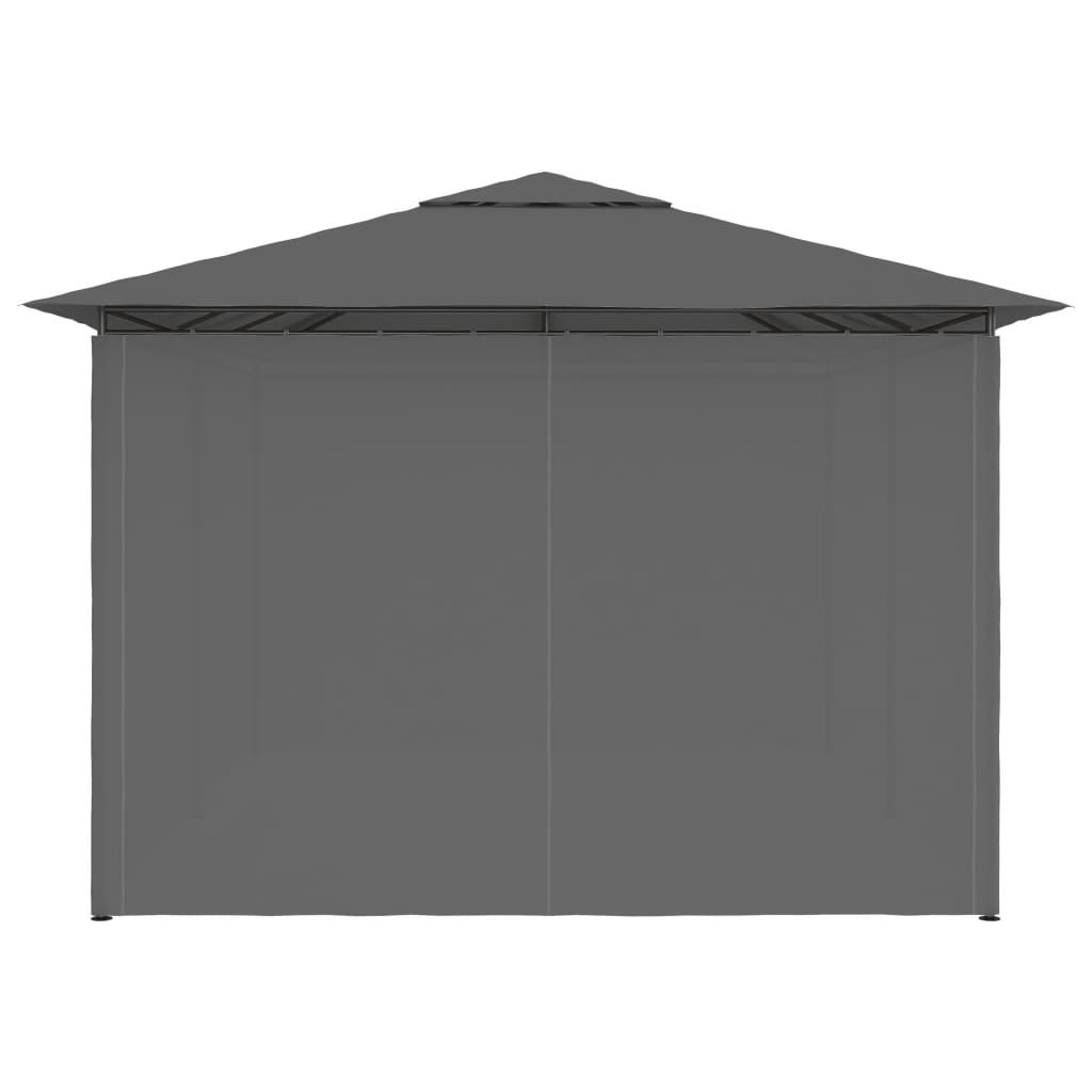 Garden Marquee with Curtains 4x3 m Anthracite