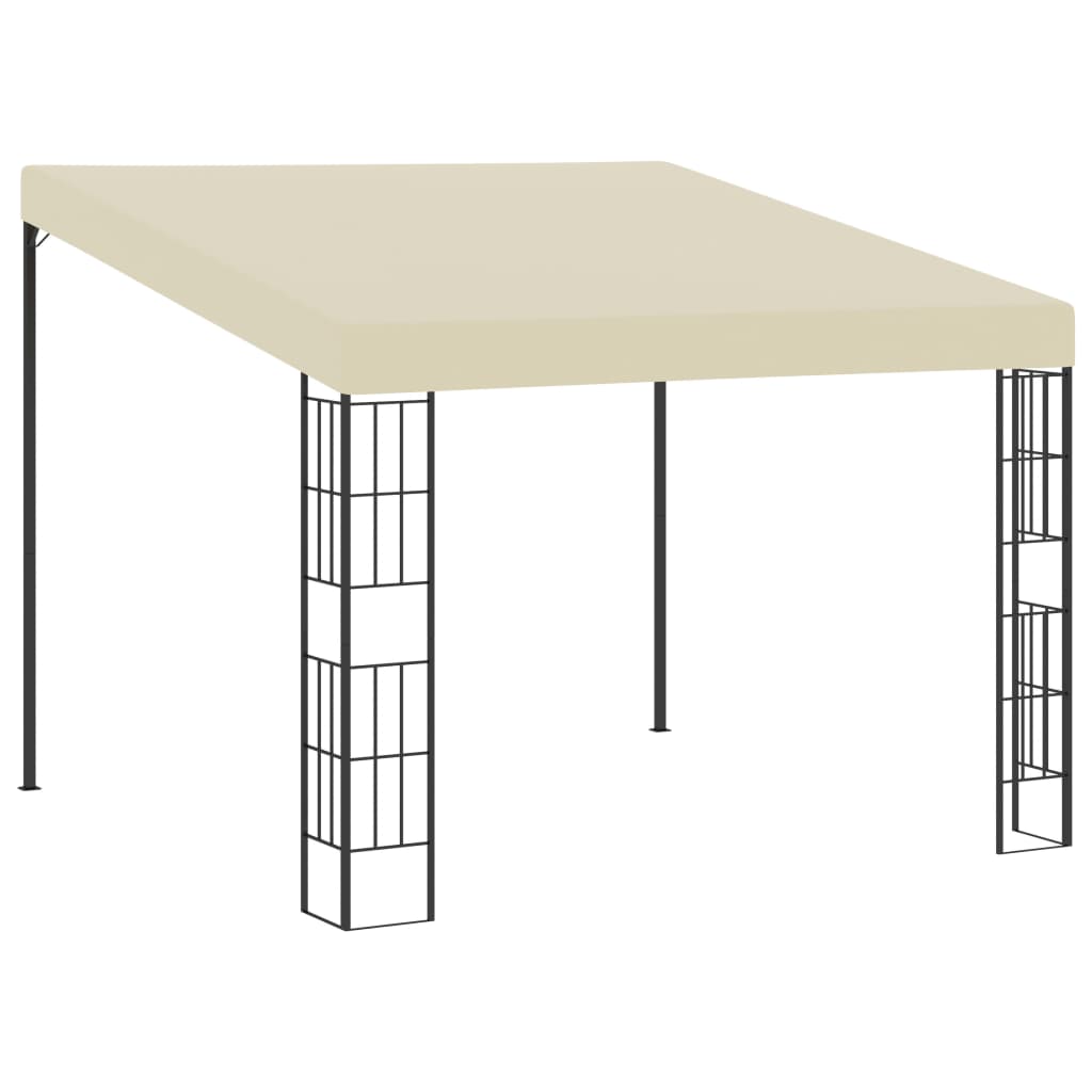 Wall-mounted Gazebo 3x3 m Cream Fabric