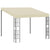 Wall-mounted Gazebo 3x3 m Cream Fabric