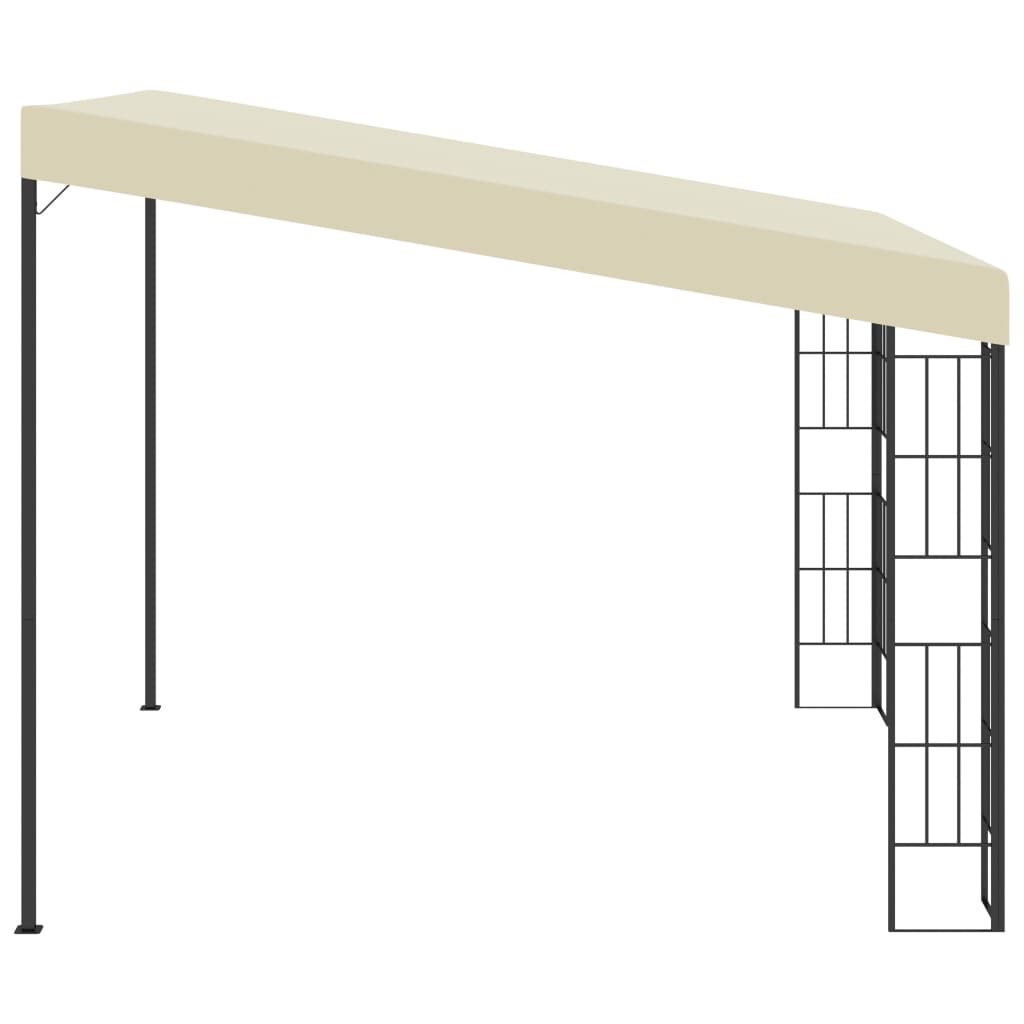 Wall-mounted Gazebo 3x3 m Cream Fabric