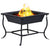 Fire Pit Black 42x42x45 cm Steel