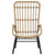 Garden Chair Poly Rattan Light Brown