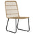 3 Piece Bistro Set Poly Rattan Oak