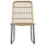 3 Piece Bistro Set Poly Rattan Oak
