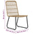 3 Piece Bistro Set Poly Rattan Oak