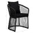 Garden Chairs 2 pcs with Cushions and Pillows PVC Rattan Black