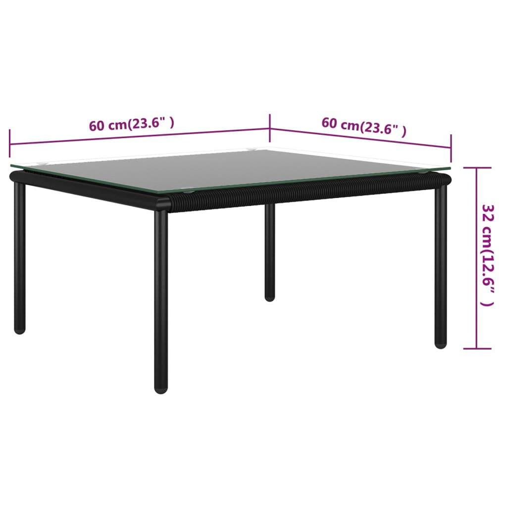 5 Piece Garden Lounge Set with Cushions Black PVC