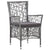 Outdoor Chairs 2 pcs with Cushions Poly Rattan Grey