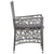 Outdoor Chairs 2 pcs with Cushions Poly Rattan Grey