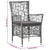 Outdoor Chairs 2 pcs with Cushions Poly Rattan Grey