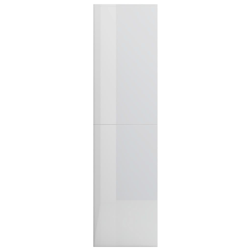 Book Cabinet/Room Divider High Gloss White 155x24x160 cm Engineered Wood