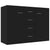 Sideboard Black 88x30x65 cm Engineered Wood