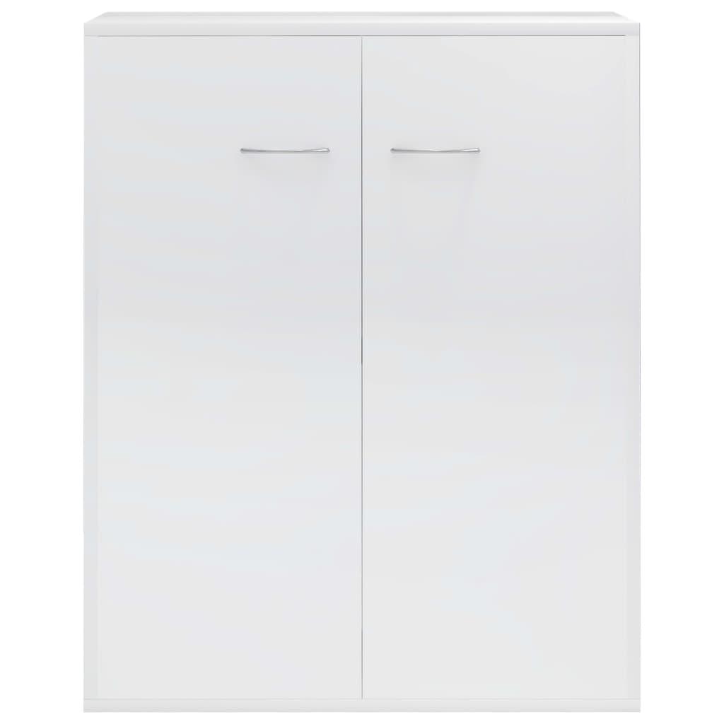 Sideboard High Gloss White 60x30x75 cm Engineered Wood