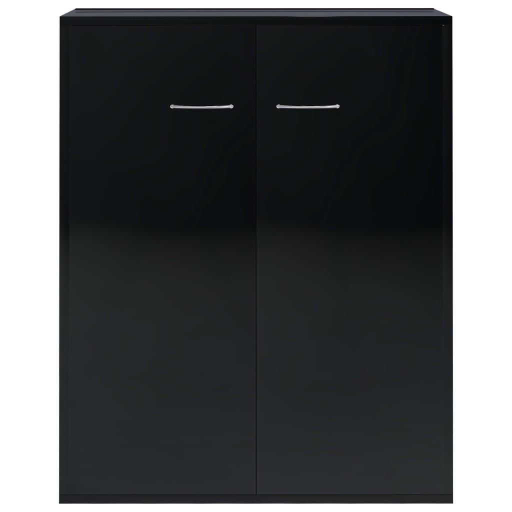 Sideboard High Gloss Black 60x30x75 cm Engineered Wood