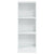 3-Tier Book Cabinet High Gloss White 40x24x109 cm Engineered Wood