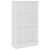 3-Tier Book Cabinet White 60x24x109 cm Engineered Wood