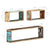 3 Piece Wall Cube Shelf Set Solid Reclaimed Wood