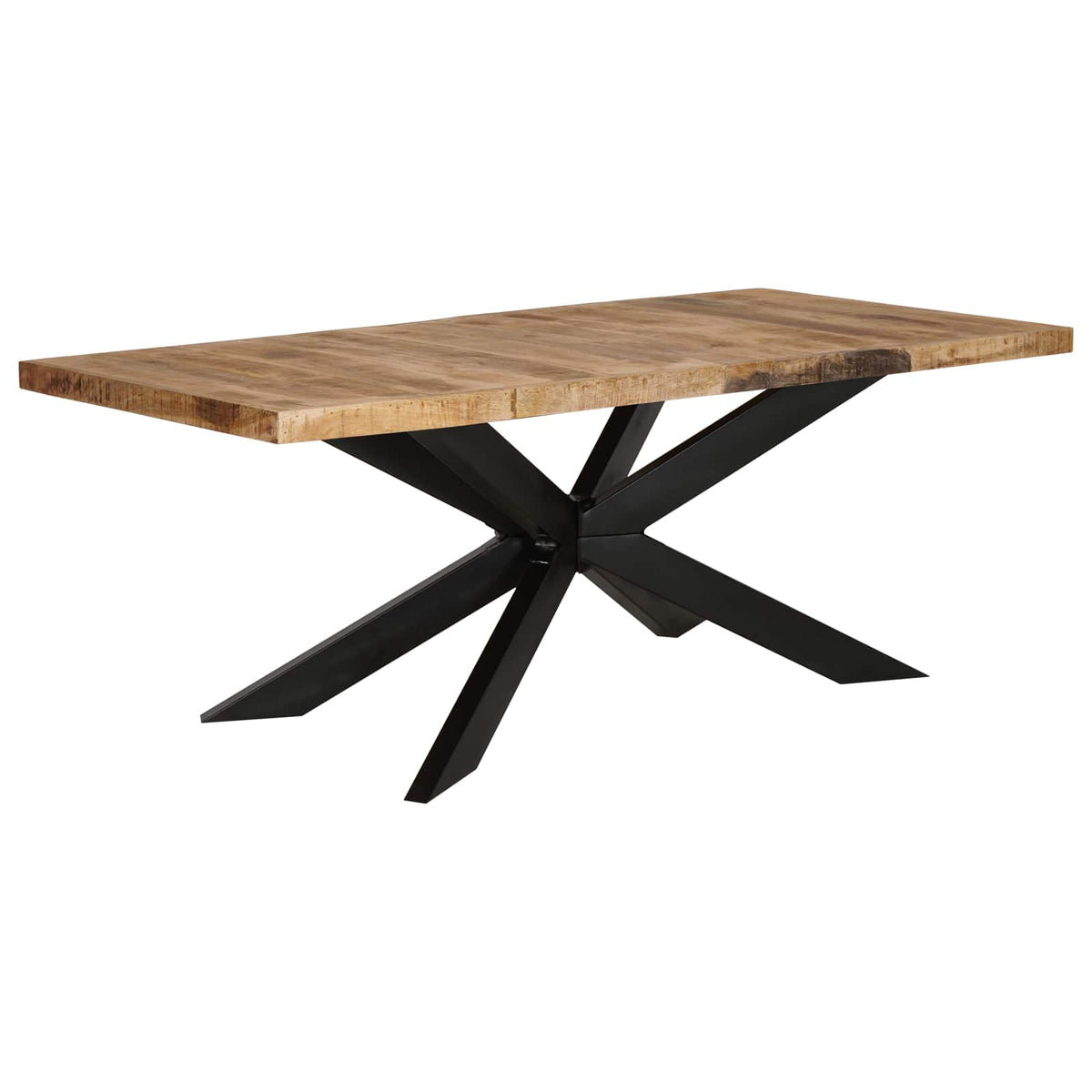 Dining Table 180x90x76 cm Solid Rough Mango Wood