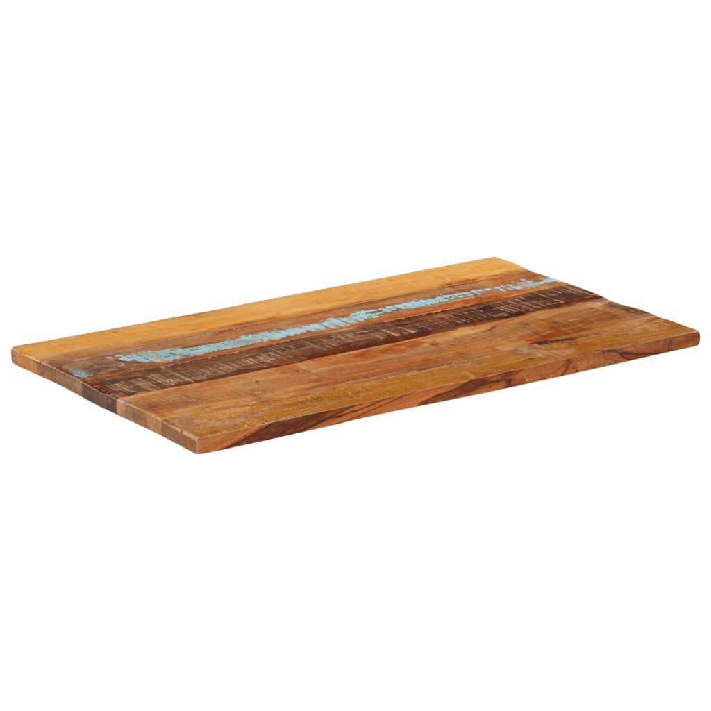 Rectangular Table Top 60x100 cm 25-27 mm Solid Wood Reclaimed