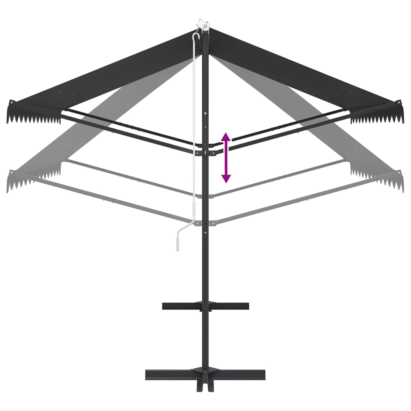 Free Standing Awning 300x300 cm Anthracite