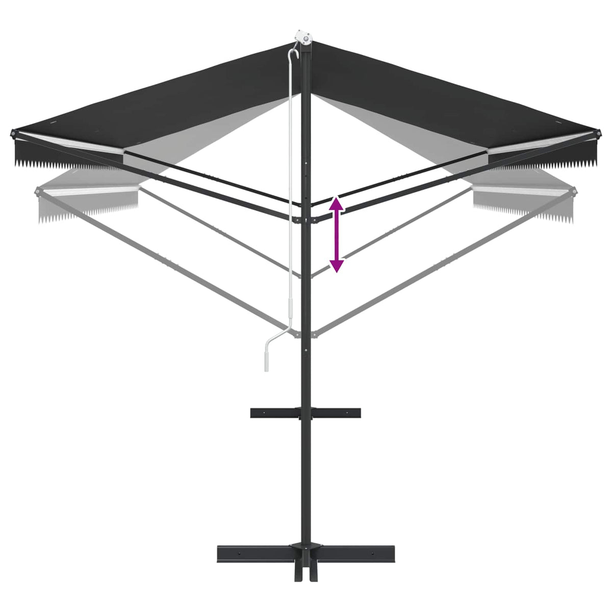 Free Standing Awning 500x300 cm Anthracite