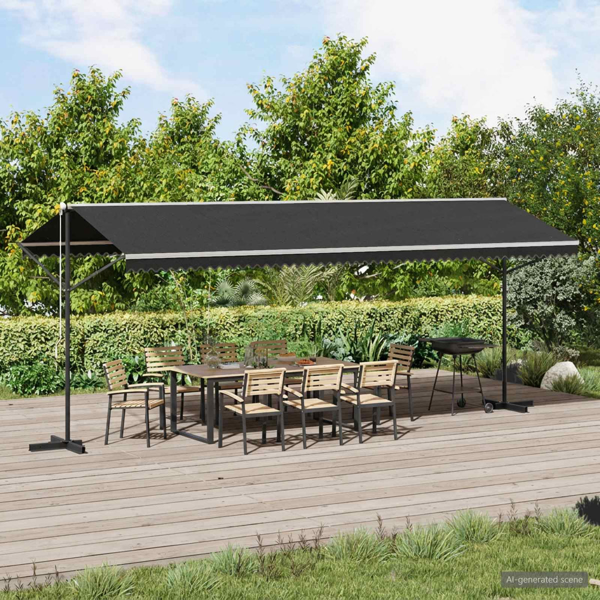 Free Standing Awning 600x300 cm Anthracite