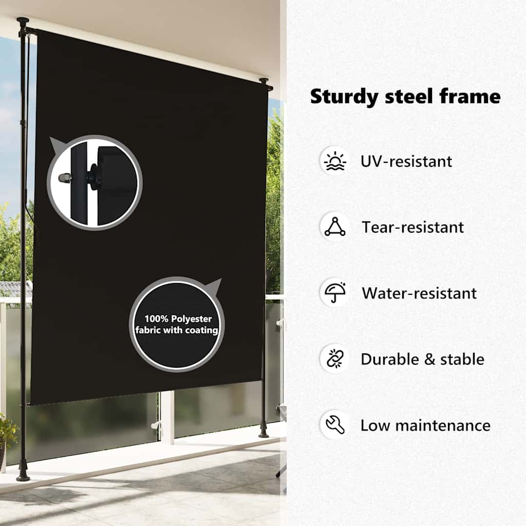 Outdoor Roller Blind 150x270 cm Anthracite