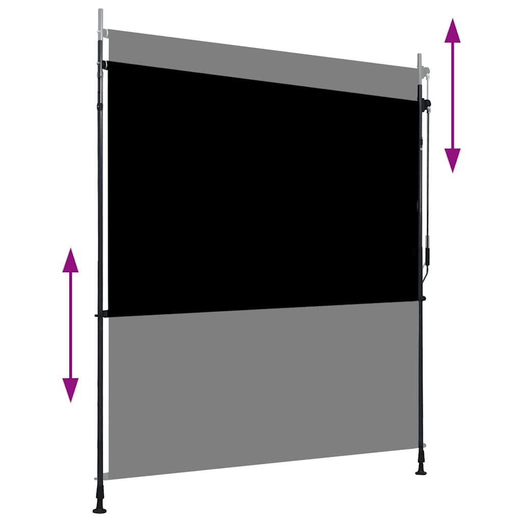 Outdoor Roller Blind 200x270 cm Anthracite